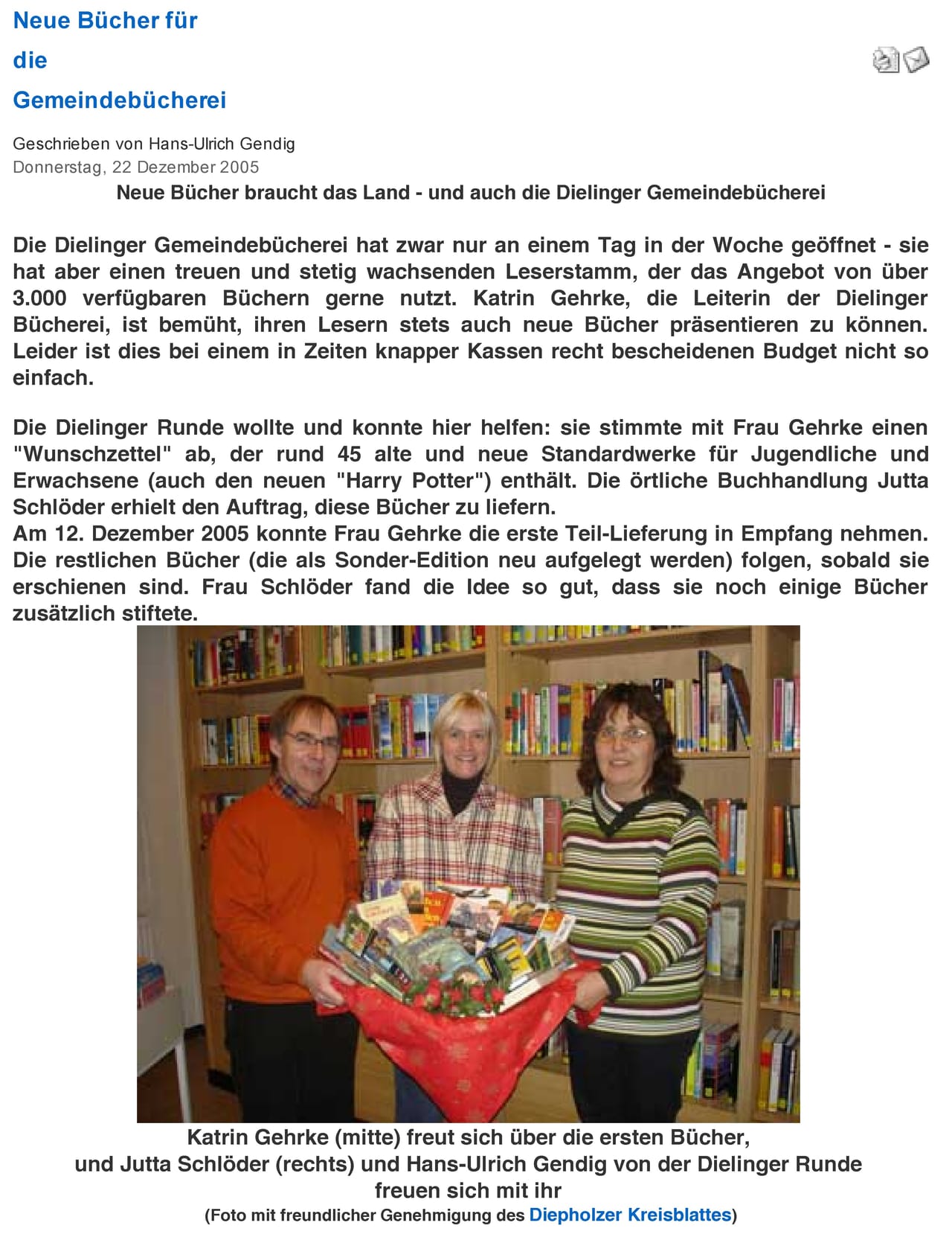 Foto aus Neue Bücher für Bücherei 2006 · 2006