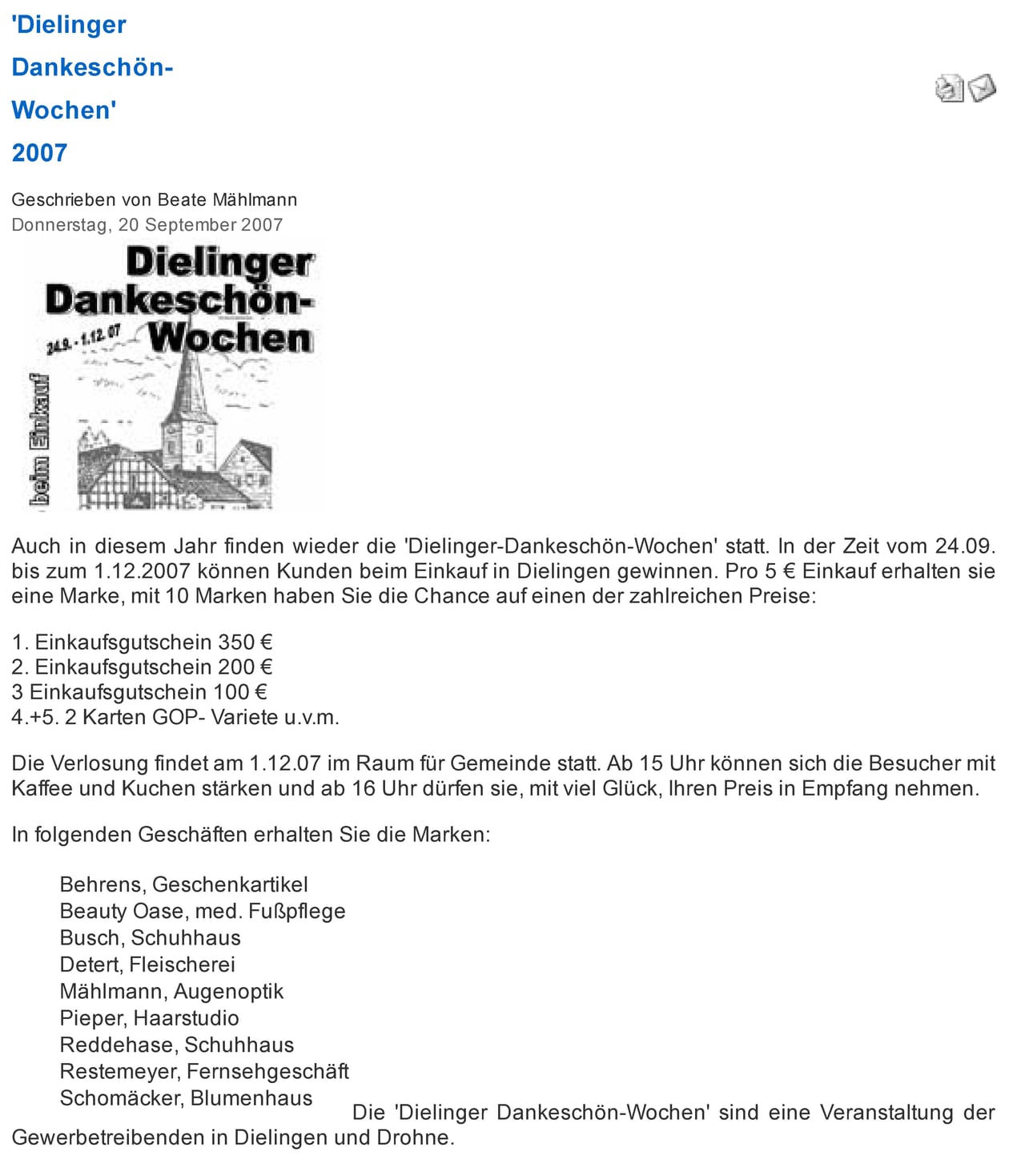Foto aus Dielinger Dankeschön Wochen · 2007