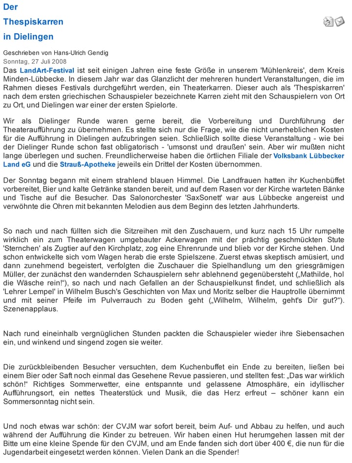 Foto aus Der Thespiskarren in Dielingen · 2008