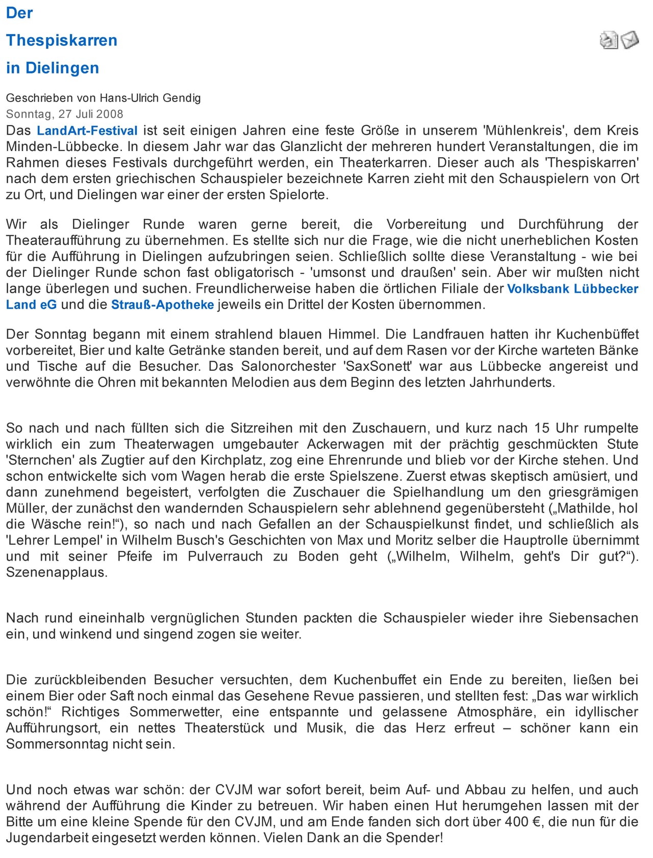 Foto aus Der Thespiskarren in Dielingen · 2008