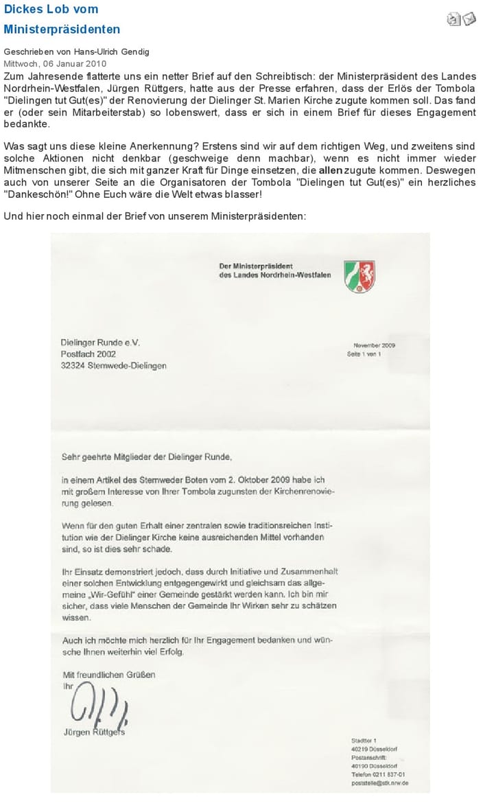 Foto aus Dickes Lob vom Ministerpräsident · 2010