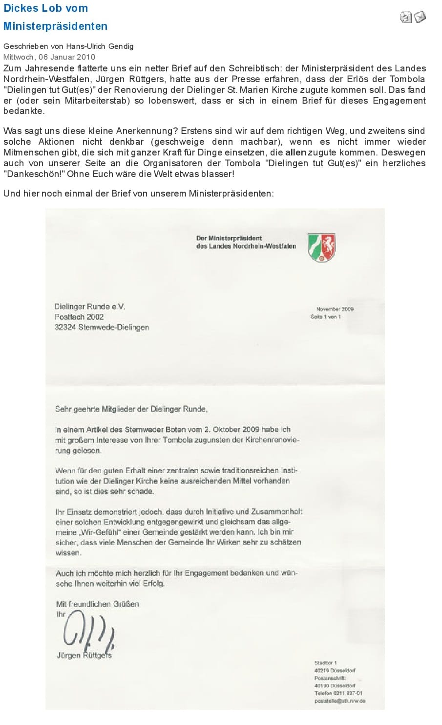 Foto aus Dickes Lob vom Ministerpräsident · 2010