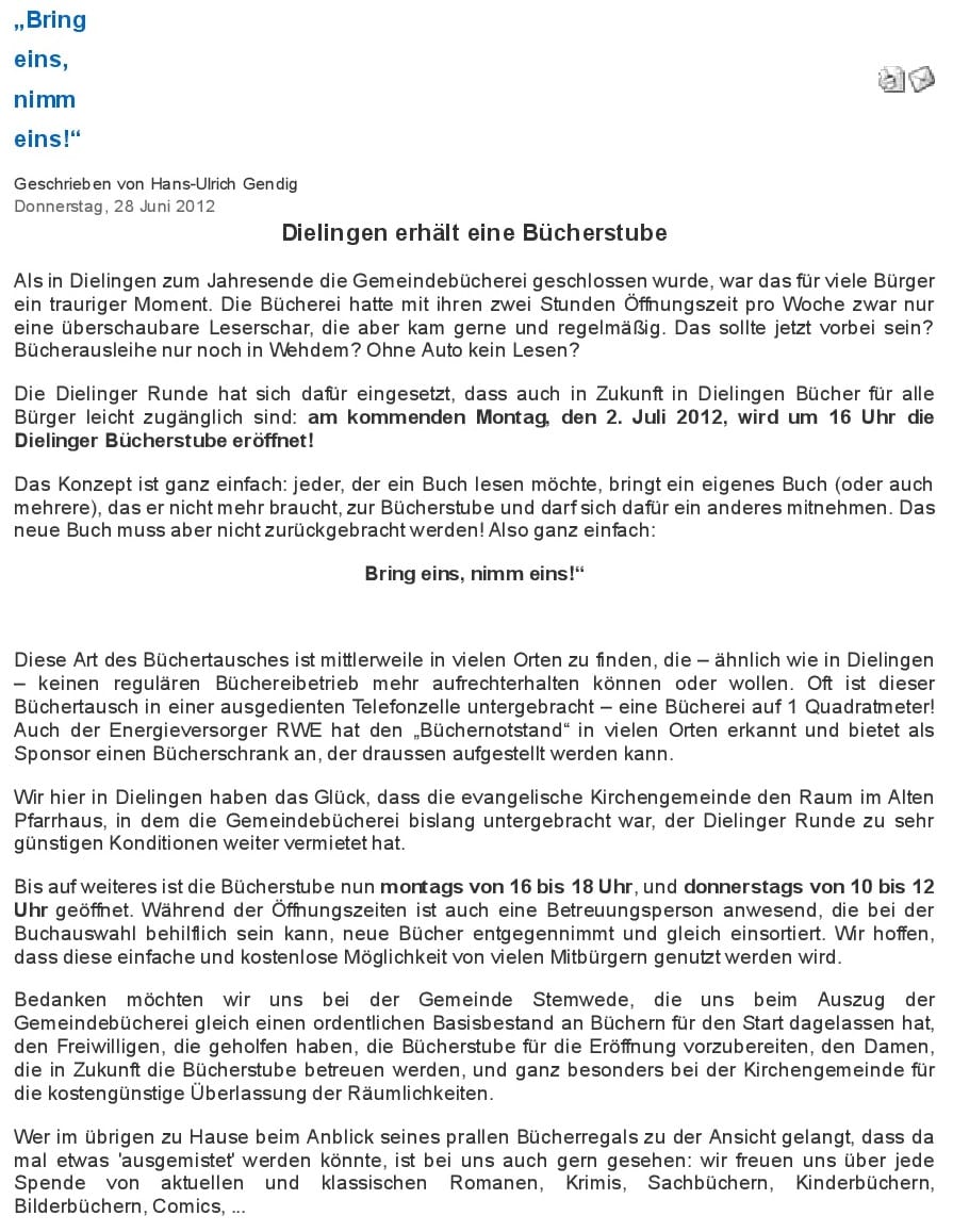 Foto aus Bring eins nimm eins · 2012