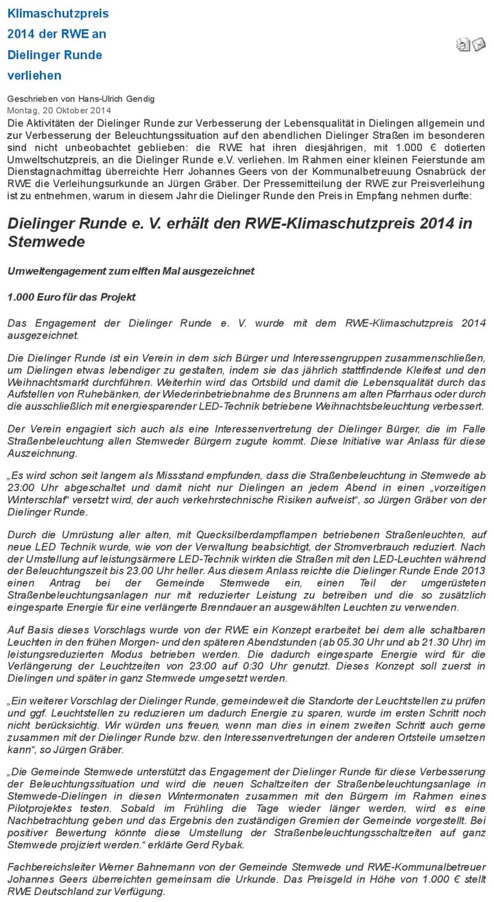 Foto aus Klimschutzpreis der RWE 2014 · 2014