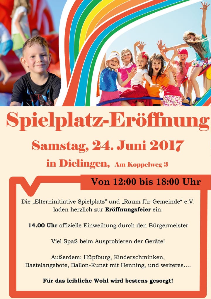 Foto aus Die Spielplatzeröffnung war ein voller Erfolg mit vielen Gästen... · 2017
